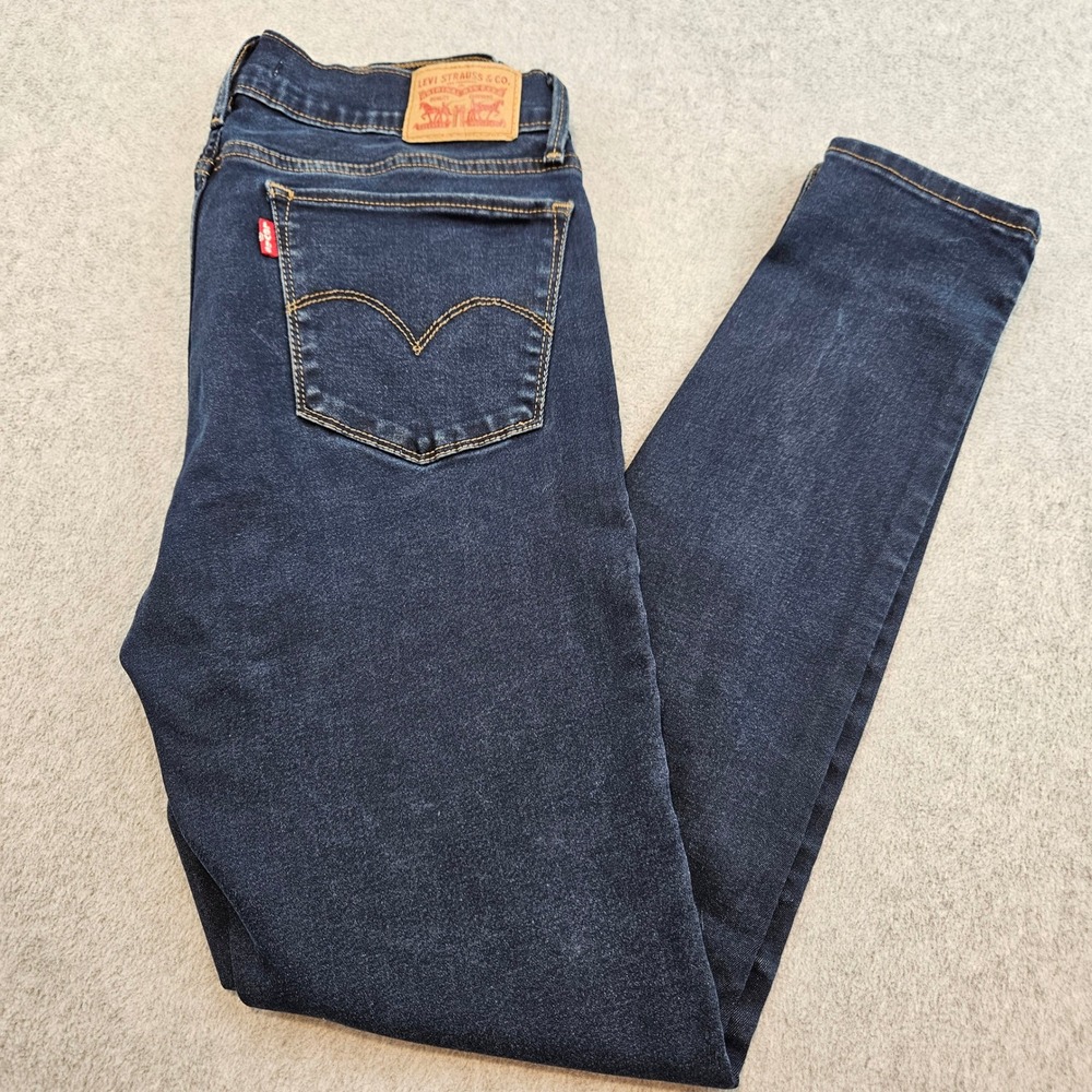 LEVIS 710 Super Skinny Jeans Women 30 Dark Blue Denim Stretch Casual Classic